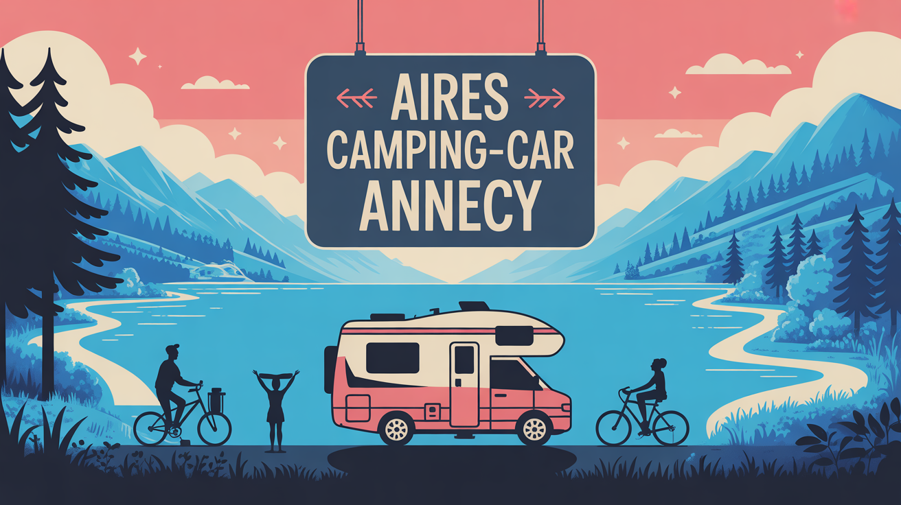Camping-car Annecy au bord du lac, montagne été