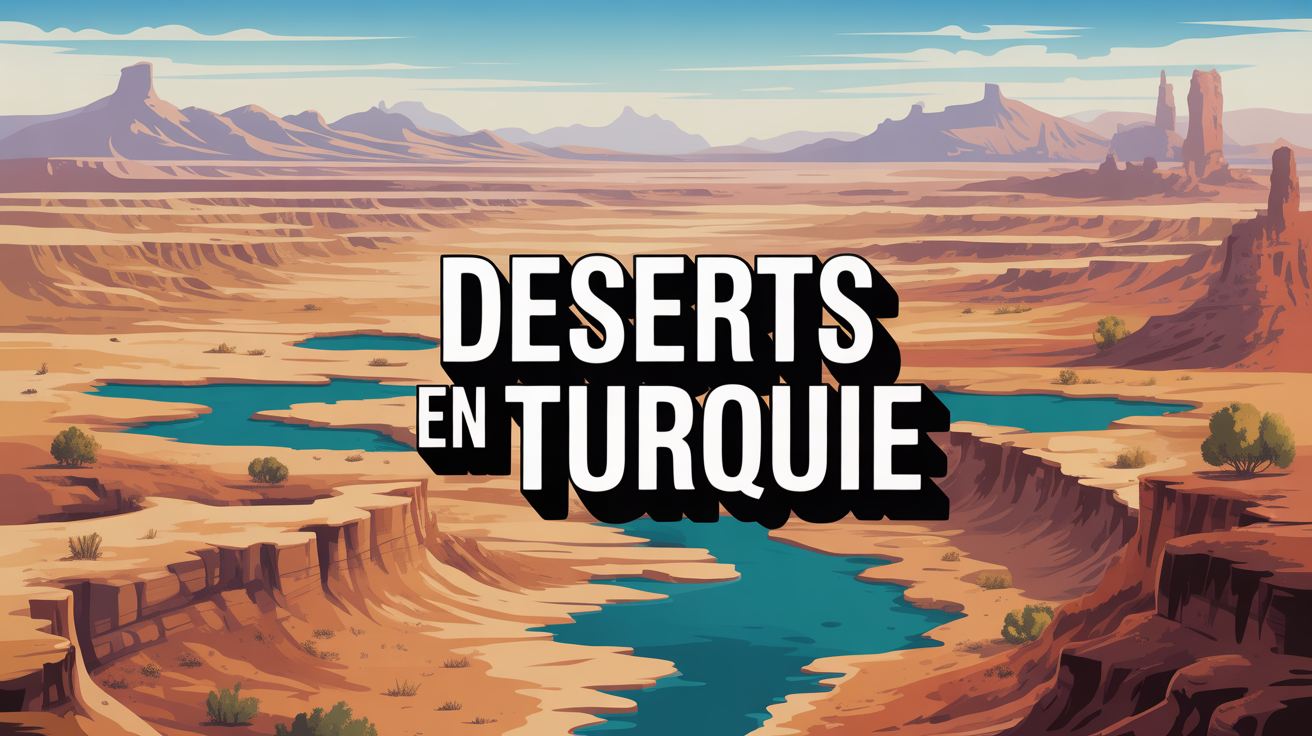 Deserts en Turquie plateau aride montgolfieres panorama