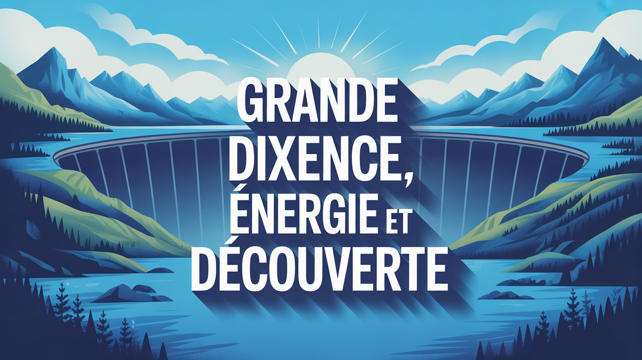 Vue stylisee du barrage Grande Dixence Valais Suisse