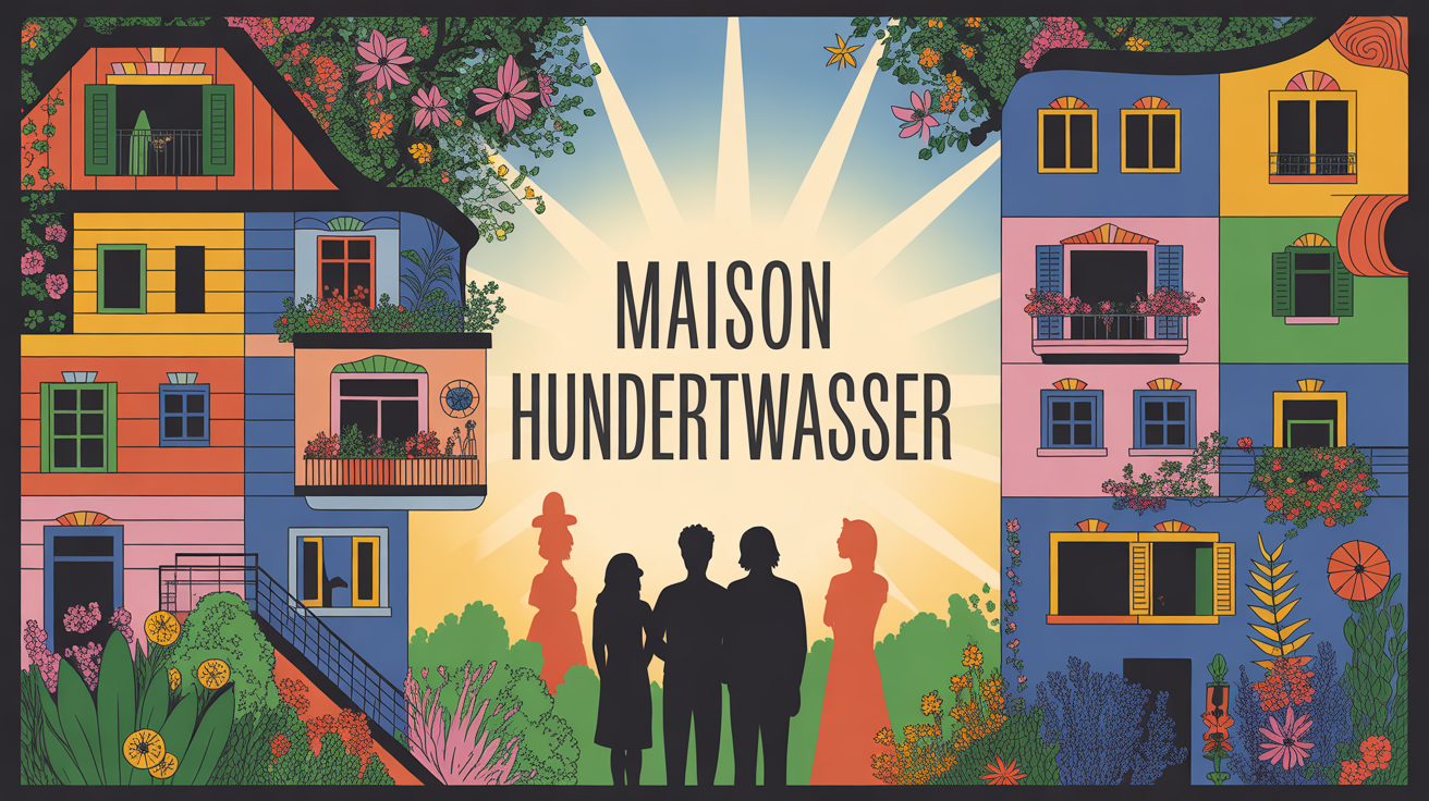 maison Hundertwasser façade colorée urbaine végétalisée