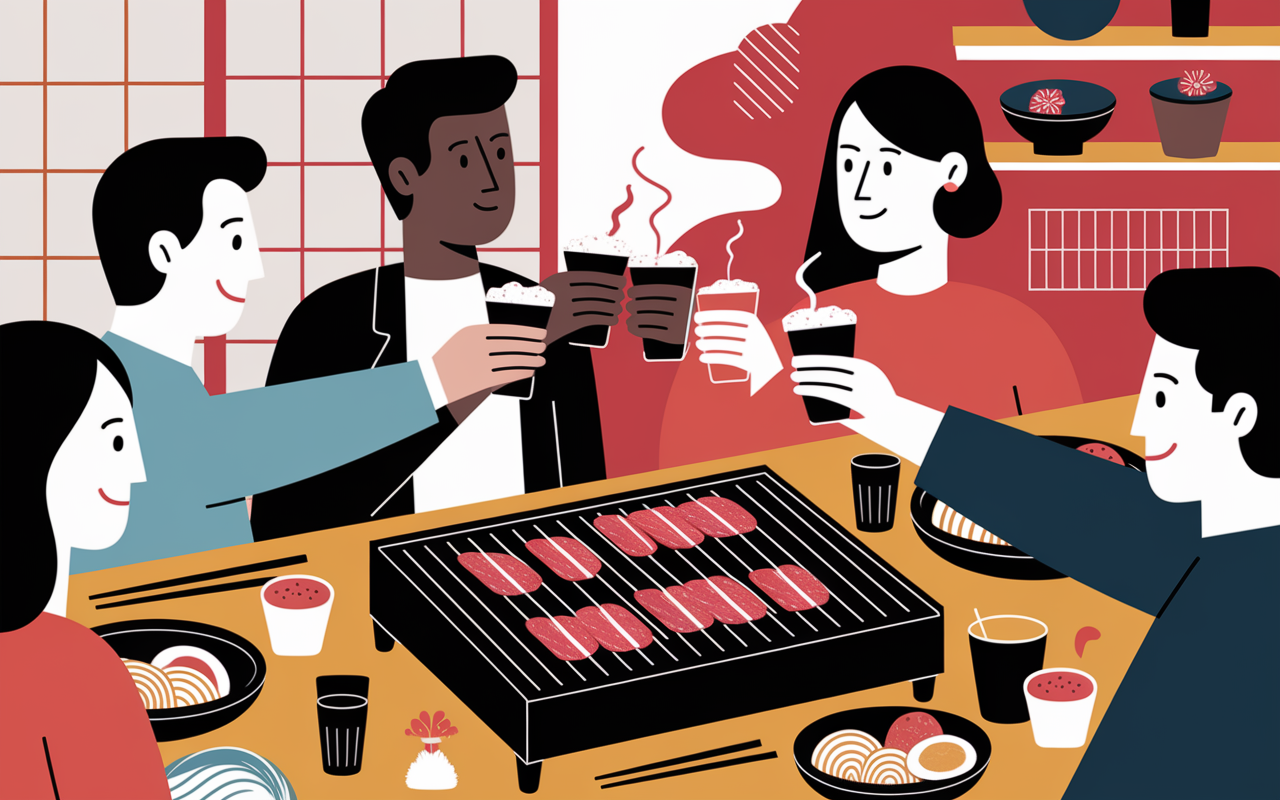 Bar japonais Omoide Yokocho yakitori ramen ambiance conviviale