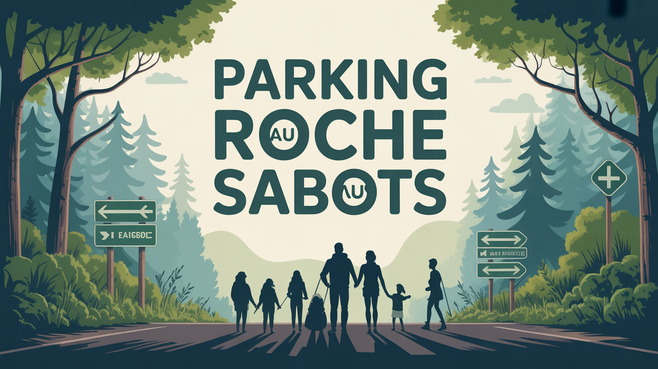 Parking Roche aux Sabots grand et accessible en lisière de forêt