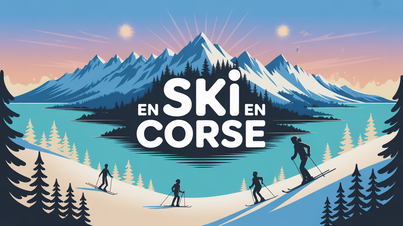 ski en corse panorama montagne neige mer