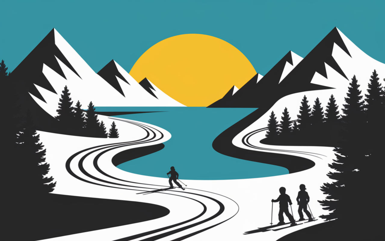 ski en corse pistes enfants vue mer