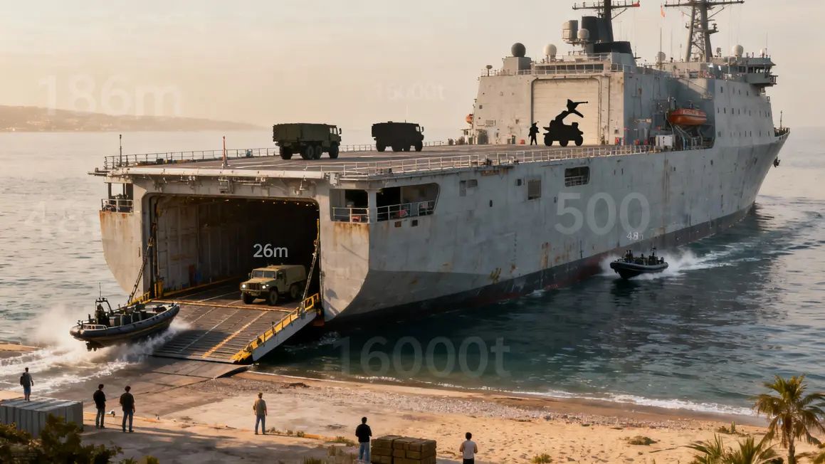 Vue navire USS Ashland LSD-48 et spécificités