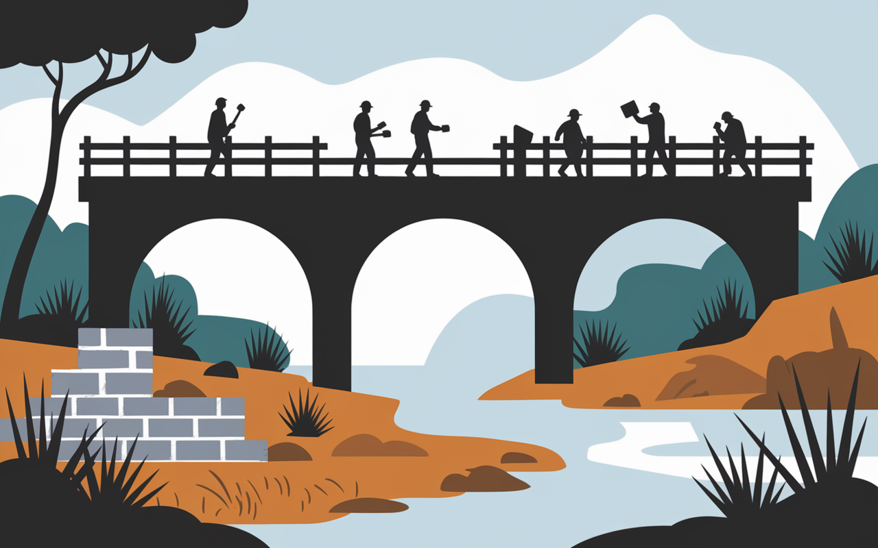 Illustration chantier reconstruction viaduc Cize Bolozon arches Ain