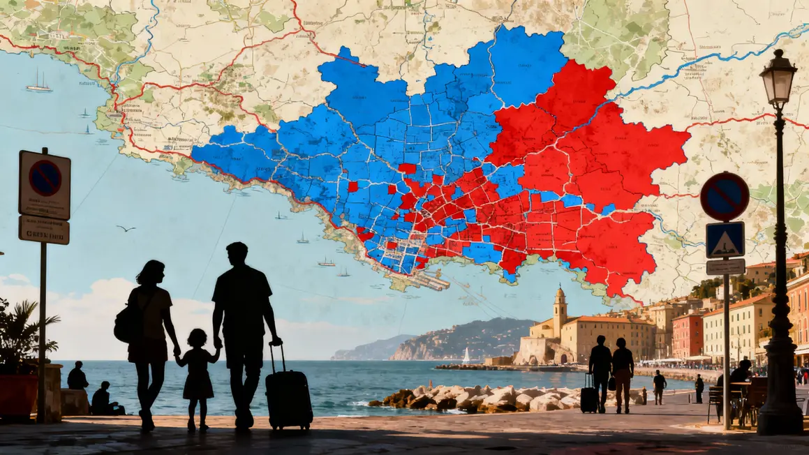 Carte sécurité quartiers Gênes zones colorées