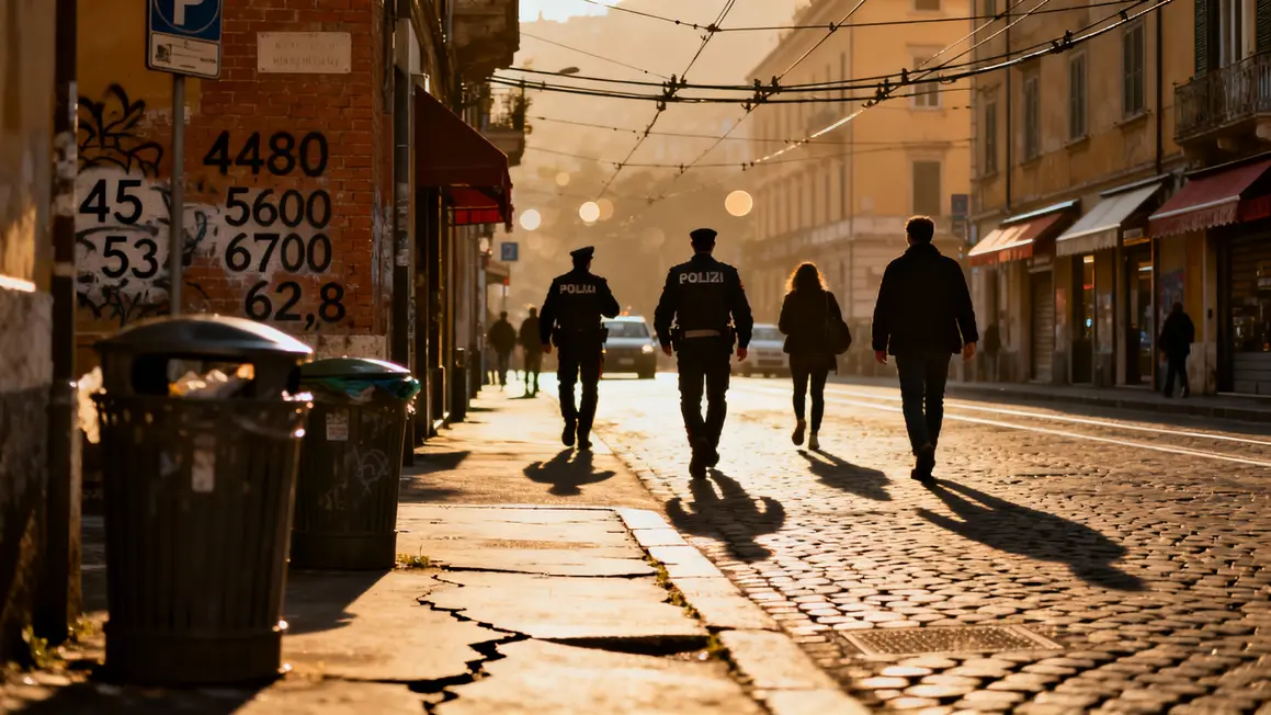 Tableau chiffres police criminalité Gênes 2025