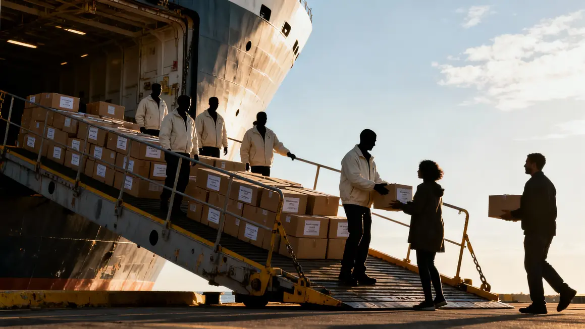 USS Ashland mission aide civile en mer