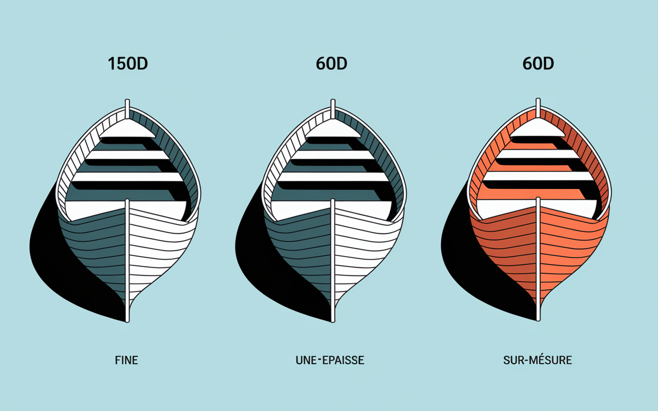 trois baches bateau differentes comparees