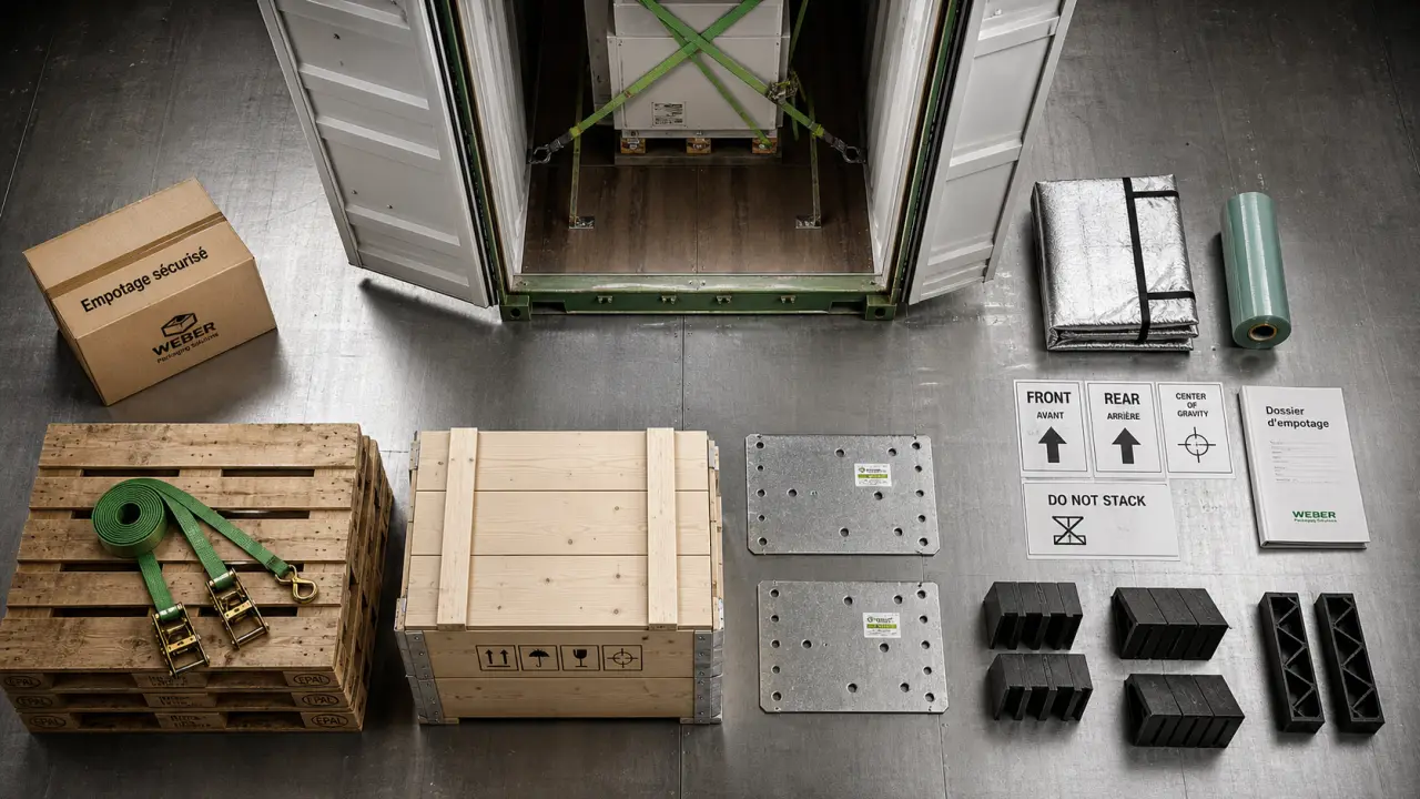 Empotage conteneur : calage, arrimage et marquage CTU dans l’atelier logistique
